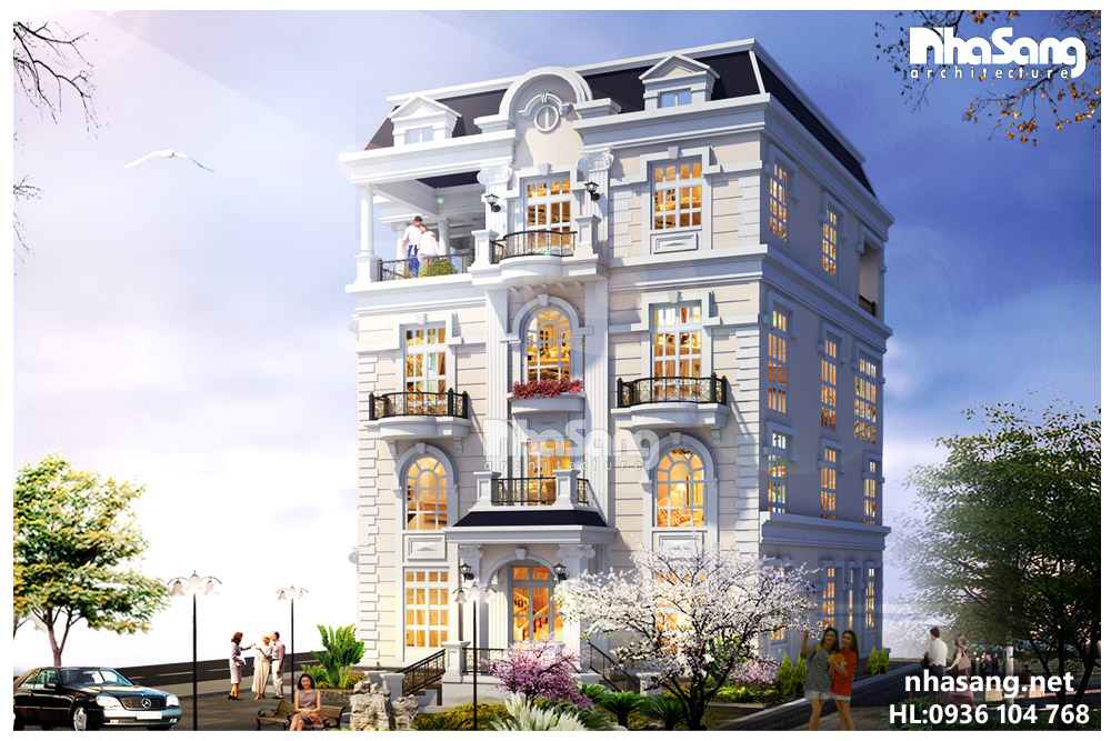 mẫu thiết kế nhà biệt thự kiểu pháp đẹp